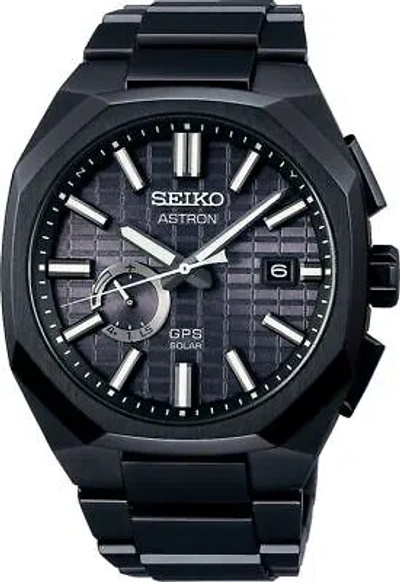 Pre-owned Seiko Astron Nexter Dyna Sbxd015 Black Solar Radio Analog Men's Watch In Box