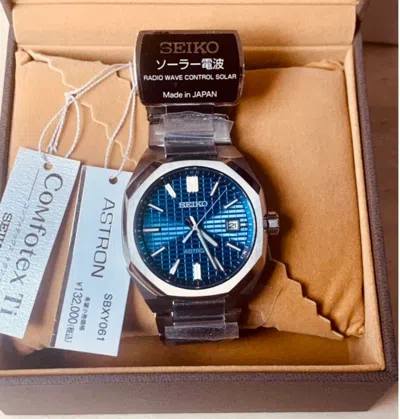 Pre-owned Seiko Astron Nexter Dyna Sbxy061 Blue Men With Box Expedited Shipping