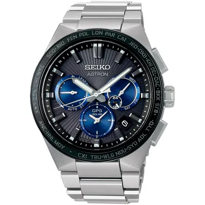 Pre-owned Seiko Astron Nexter Sbxc119 Titanium Gps Radio Solar Watch Black Ssh119j1