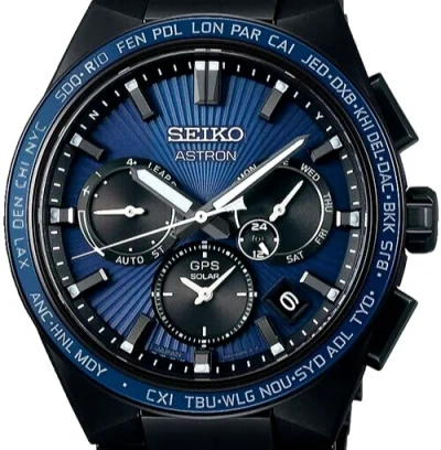 Pre-owned Seiko Astron Nexter Sbxc121 Navy Titanium Gps Radio Solar Sapphire Glass Gift