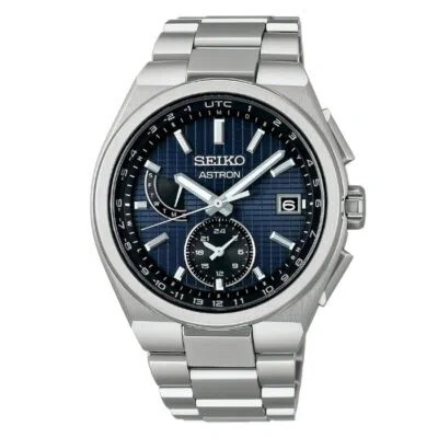 Pre-owned Seiko Astron Nexter Sbxy065 Navy Utility Design Titanium Men's Watch In Box