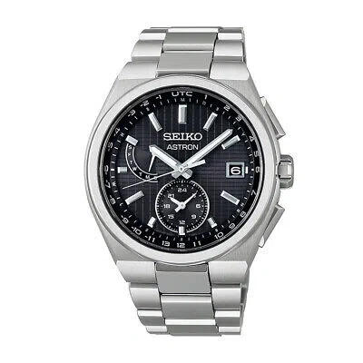 Pre-owned Seiko Astron Nexter Sbxy067 Black Utility Design Titanium Men's Watch In Box