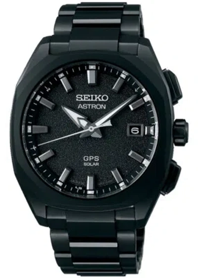 Pre-owned Seiko Astron Origin 3x Sbxd009 Black Titanium Gps Solar Men's Watch In Box