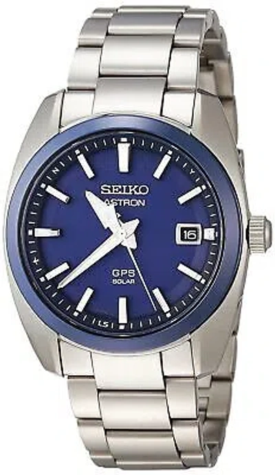 Pre-owned Seiko Astron Sbxd003 3x Series Gps Solar Men's Watch Stainless Steel Band