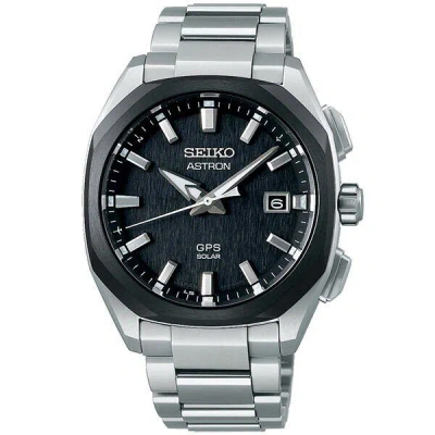 Pre-owned Seiko Astron Sbxd007 Gps Satellite Radio Solar Watch Black Dial Silver Ssj007j1