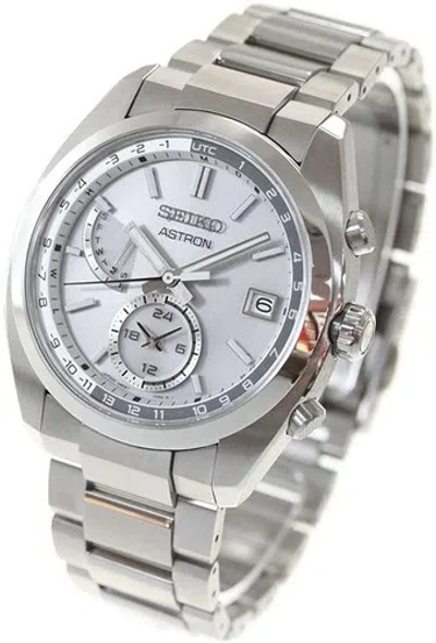 Pre-owned Seiko Astron Sbxy009 Titanium World Time Radio Solar Men`s Watch From Japan