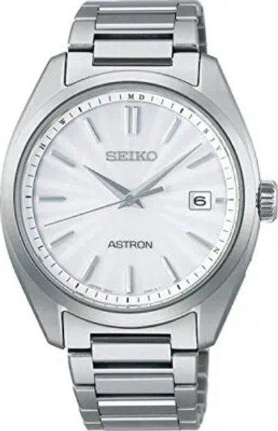 Pre-owned Seiko Astron Sbxy029 Silver Dial Titanium Radio Solar Men's Watch Made In Japan