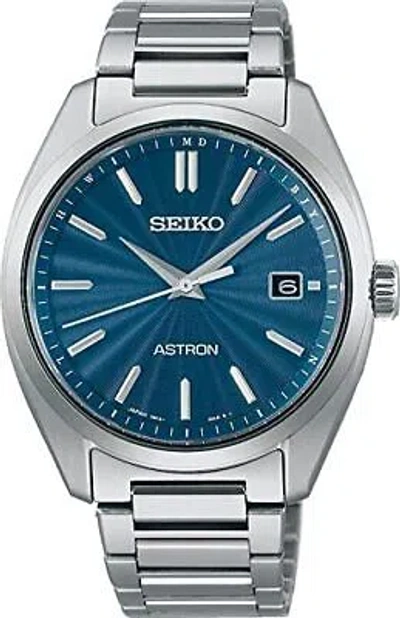 Pre-owned Seiko Astron Sbxy031 Blue Solar Radio Men Watch In Box