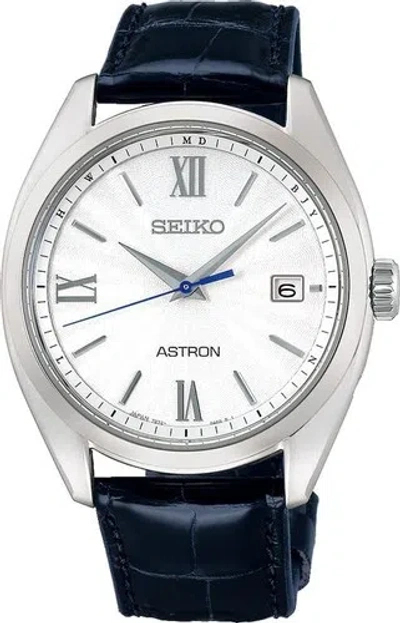 Pre-owned Seiko Astron Sbxy035 Titanium Radio Solar White Dial Watch Men Japan