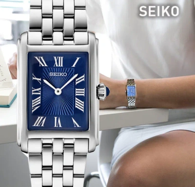 Pre-owned Seiko Authorized Dealer  Lady Blue Dial Swr085 (fast Shipping)