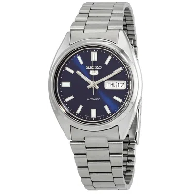 Seiko Automatic Blue Dial Stainless Steel Men's Watch Snxs77k1 In Metallic
