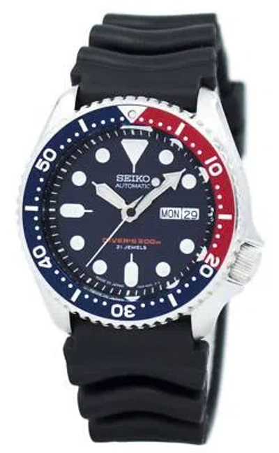 Pre-owned Seiko Automatic Divers 200m 21 Jewels Japan Rubber Strap Skx009j1 Mens Watch