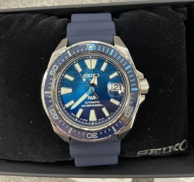 Pre-owned Seiko Automatic Prospex Samurai Scuba Special Edition Padi Watch Srpj93