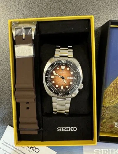 Pre-owned Seiko Automatic Prospex Turtle Divers 200m Special Edition Watch Srph55