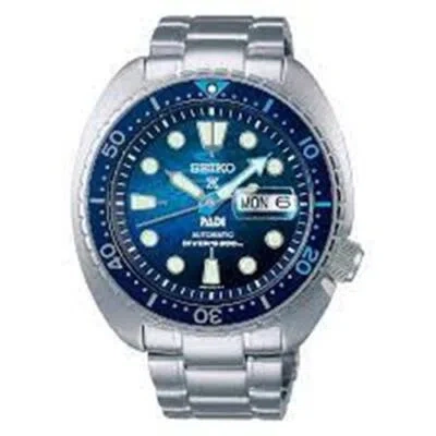 Pre-owned Seiko Blue Dial Stainless Steel Men's Analog Wrist Watch Srpk01