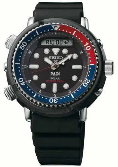 Pre-owned Seiko Brand  Prospex Solar Arnie Padi Diver Black Dial 200m Snj027p1 Us4