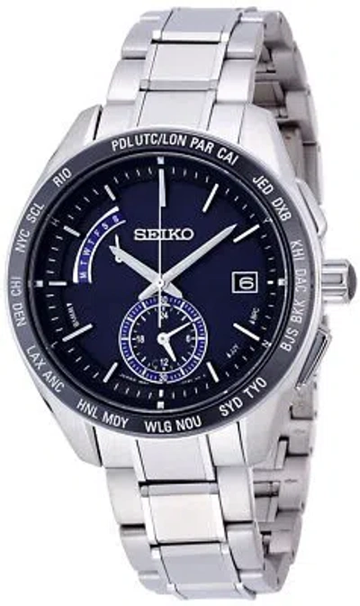 Pre-owned Seiko Brightz Saga179 Solar Radio Men's Watch Made In Japan Titanium Band