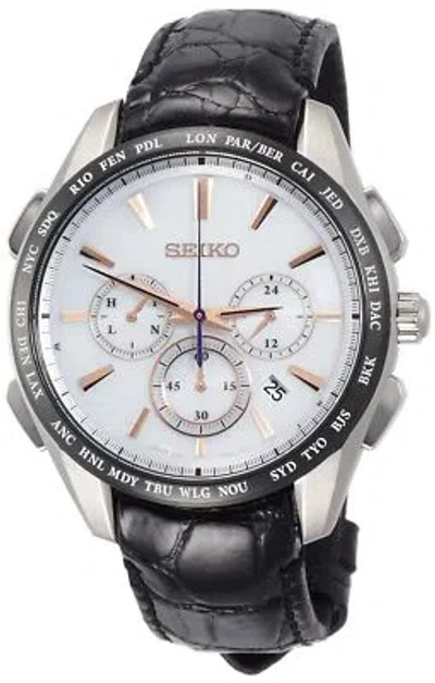 Pre-owned Seiko Brightz Saga217 Men's Watch Flight Expert Made In Japan Power Save