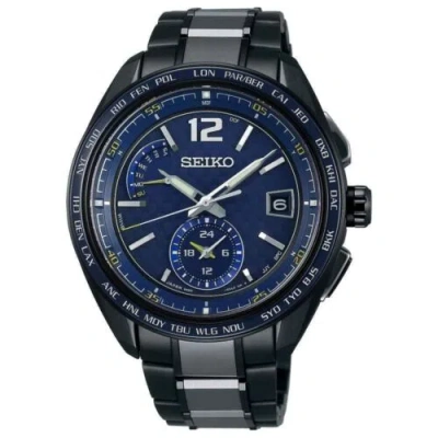 Pre-owned Seiko Brightz Saga265 Titanium Model Blue Dial Solar Radio Men's Watch 2018