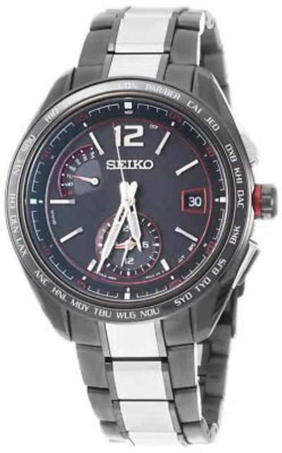 Pre-owned Seiko Brightz Saga267 Black Dial Solar Radio Men's Watch 2018 Made In Japan