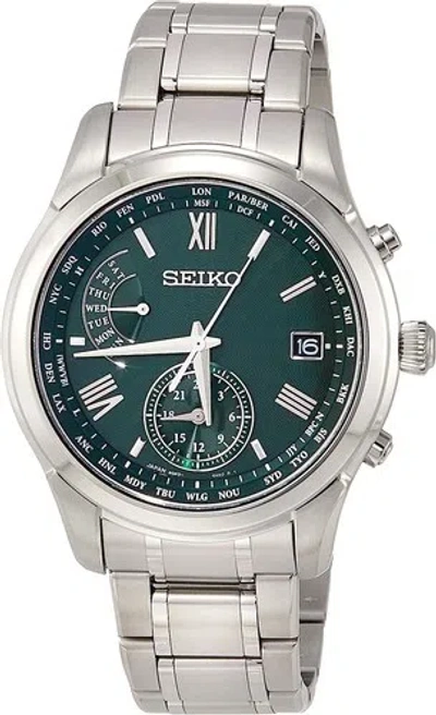 Pre-owned Seiko Brightz Saga307 Green Watch Men Box