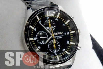 Pre-owned Seiko Chronograph 100m Stainless Steel Men's Watch Sndc85p1
