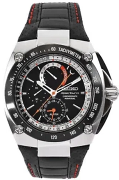 Pre-owned Seiko Chronograph Mens Sportura Leather Watch Spc055 Collectors Item Spc055
