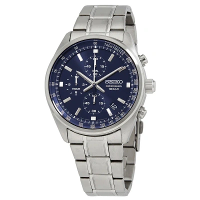 Seiko Chronograph Quartz Blue Dial Men's Watch Ssb377