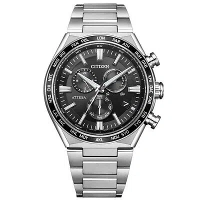 Pre-owned Seiko Citizen Attesa Act Line Cb5966-69e Black Men's Watch In Box