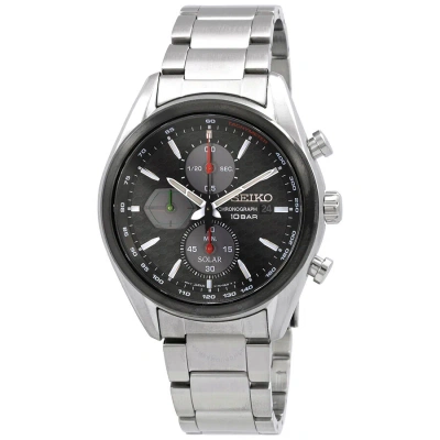 Seiko Core Chronograph Black Dial Men's Watch Ssc803p1 In Metallic