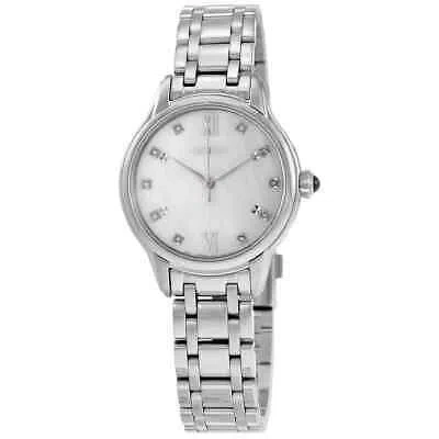 Pre-owned Seiko Core Quartz Diamond Mop Dial Ladies Watch Srz537p1