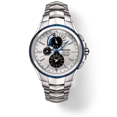 Pre-owned Seiko Coutura Ssc787 Perpetual Solar Alarm Chronograph 10 Atm 44.0mm Men's Watch