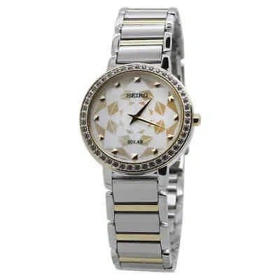 Pre-owned Seiko Crystal Silver Gold Dial Ladies Watch Sup454p1