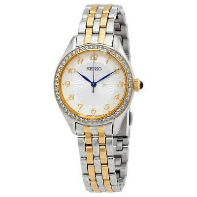 Pre-owned Seiko Crystals Quartz White Dial Ladies Watch Sur392