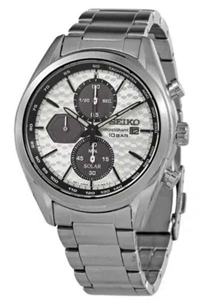Pre-owned Seiko Discover More Chronograph Tachymeter Solar Ssc769p1 100m Analog Mens Watch