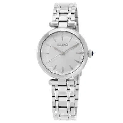 Pre-owned Seiko Discover More Quartz Light Blue Dial Ladies Watch Srz553p1