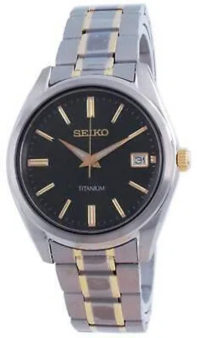 Pre-owned Seiko Discover More Titanium Quartz Sur377 Sur377p1 Sur377p 100m Men's Watch