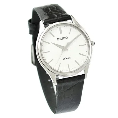 Pre-owned Seiko Dolce & Exceline Sacm171 White Silver Men's Watch In Box