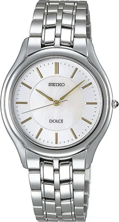 Pre-owned Seiko Dolce Sacl009 White Dial Pair Model Men's Watch In Box