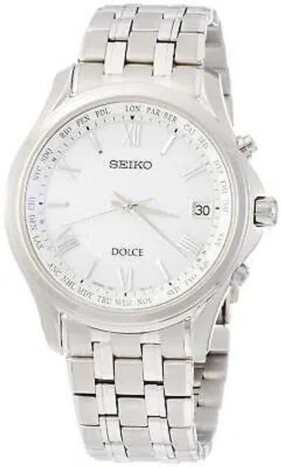 Pre-owned Seiko Dolce Sadz201 Titanium Solar Radio Men's Watch 2018 Model In Box