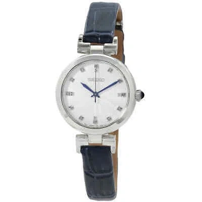 Pre-owned Seiko Dress Quartz Diamond White Dial Ladies Watch Srz545
