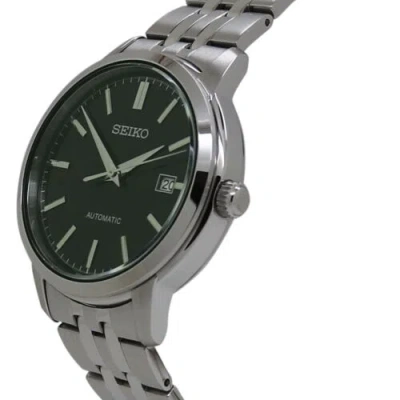 Pre-owned Seiko Essentials Automatic Green Dial Stainless Steel Men's Dress Watch Srph89