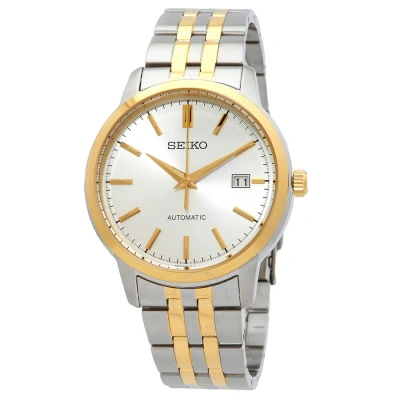 Seiko Essentials Automatic Silver Dial Men's Watch Srph92 In Two Tone  / Gold Tone / Silver / Yellow