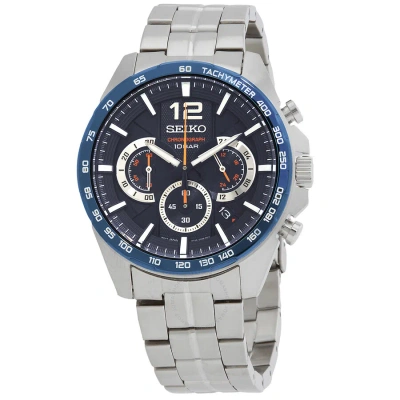 Seiko Essentials Chronograph Quartz Blue Dial Men's Watch Ssb345p1
