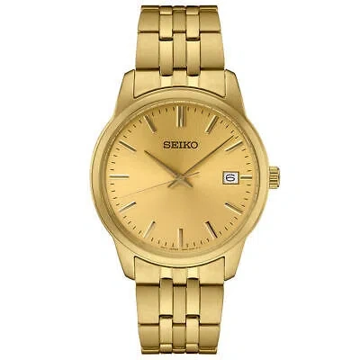 Pre-owned Seiko Essentials Gold-tone Stainless Steel Watch