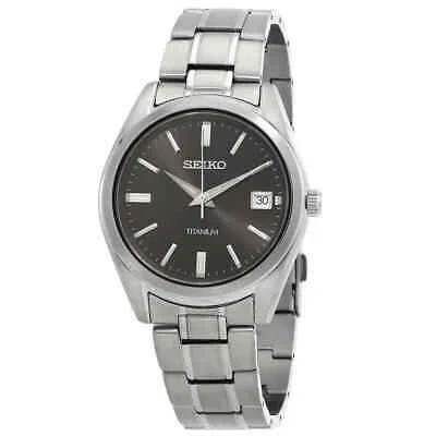 Pre-owned Seiko Essentials Quartz Black Dial Men's Watch Sur375p1