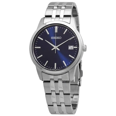 Seiko Essentials Quartz Blue Dial Men's Watch Sur399 In Metallic