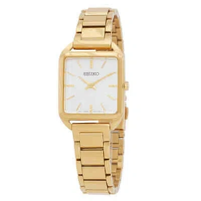 Pre-owned Seiko Essentials Quartz Gold Dial Ladies Watch Swr078