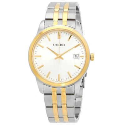 Seiko Essentials Quartz White Dial Men's Watch Sur402p1 In Metallic