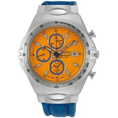 Pre-owned Seiko Giugiaro Macchina Sportiva Snaf83pc Orange Men's Watch In Box